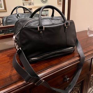 Kenneth Cole Leather Overnight Bag